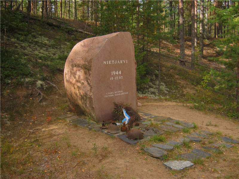 2012. The monument to the battle on Nietjärvi Lake