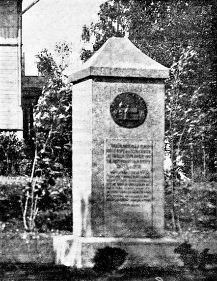 July 23, 1938. Monument to the old Impilahti Church and the deceased parishioners