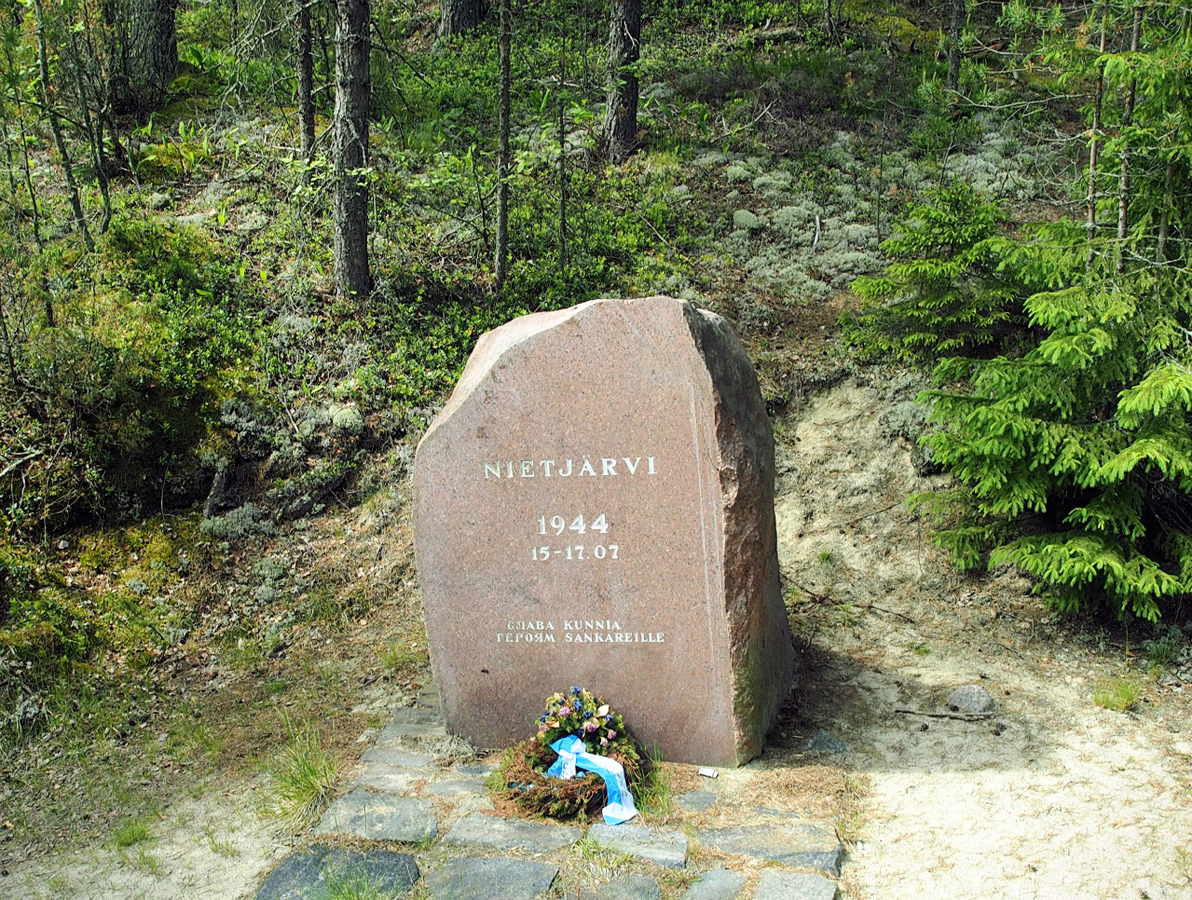 June 29, 2017. The monument to the battle on Nietjärvi Lake