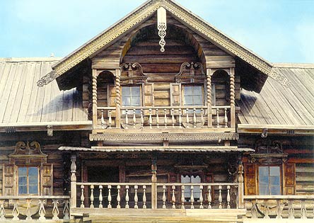 1980-luvun. Oshevnevin talo Oshevnevin kylästä. 1876