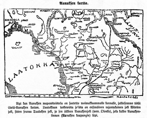Карта Олонецкой Карелии
