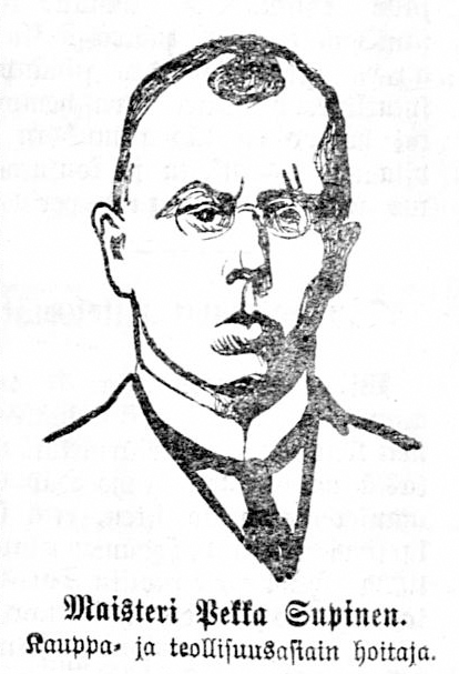 May 20, 1919. Responsible for commercial and industrial affairs Master Pekka Supinen