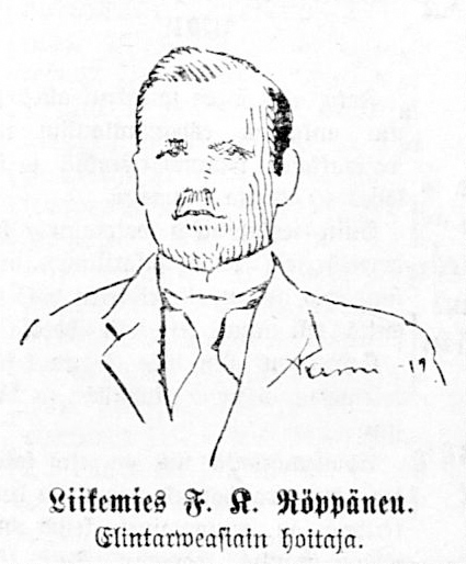 May 20, 1919. Responsible for food affairs businessman F.K.Röppänen