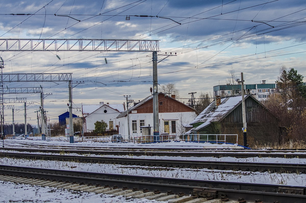 October 2014. Derevjanka station. Railway station