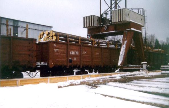 Early 2000's. Derevjanka station. Sawmill