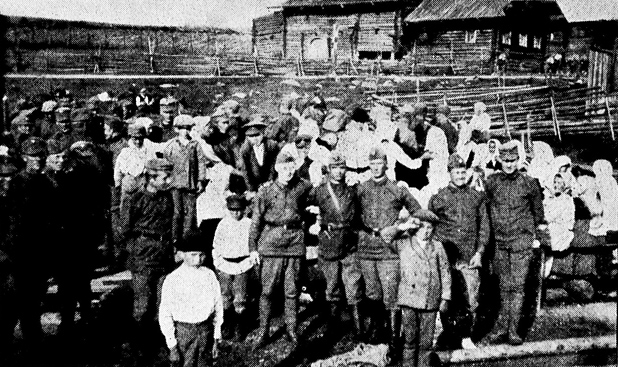 1920 год. Егеря из полка Саво на карельском празднике