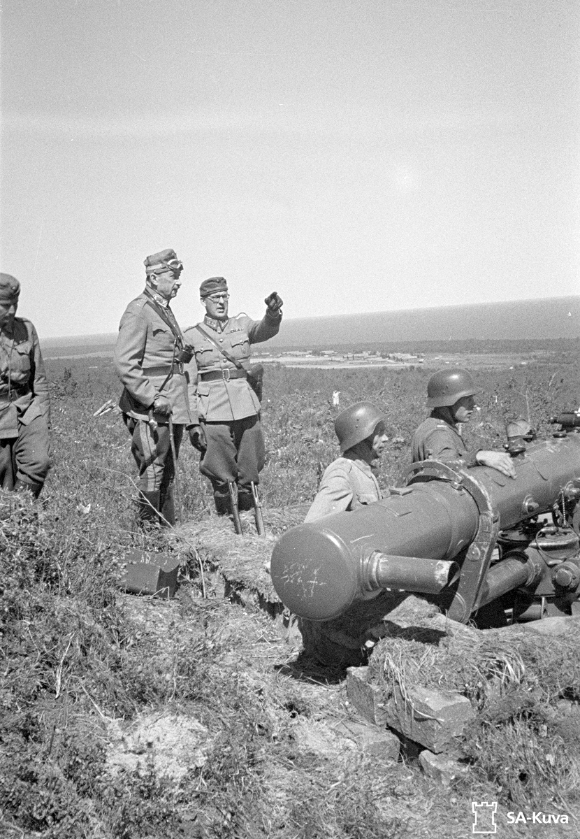 12 июня 1943 года. Позиции финской береговой артиллерии в Рыбреке
