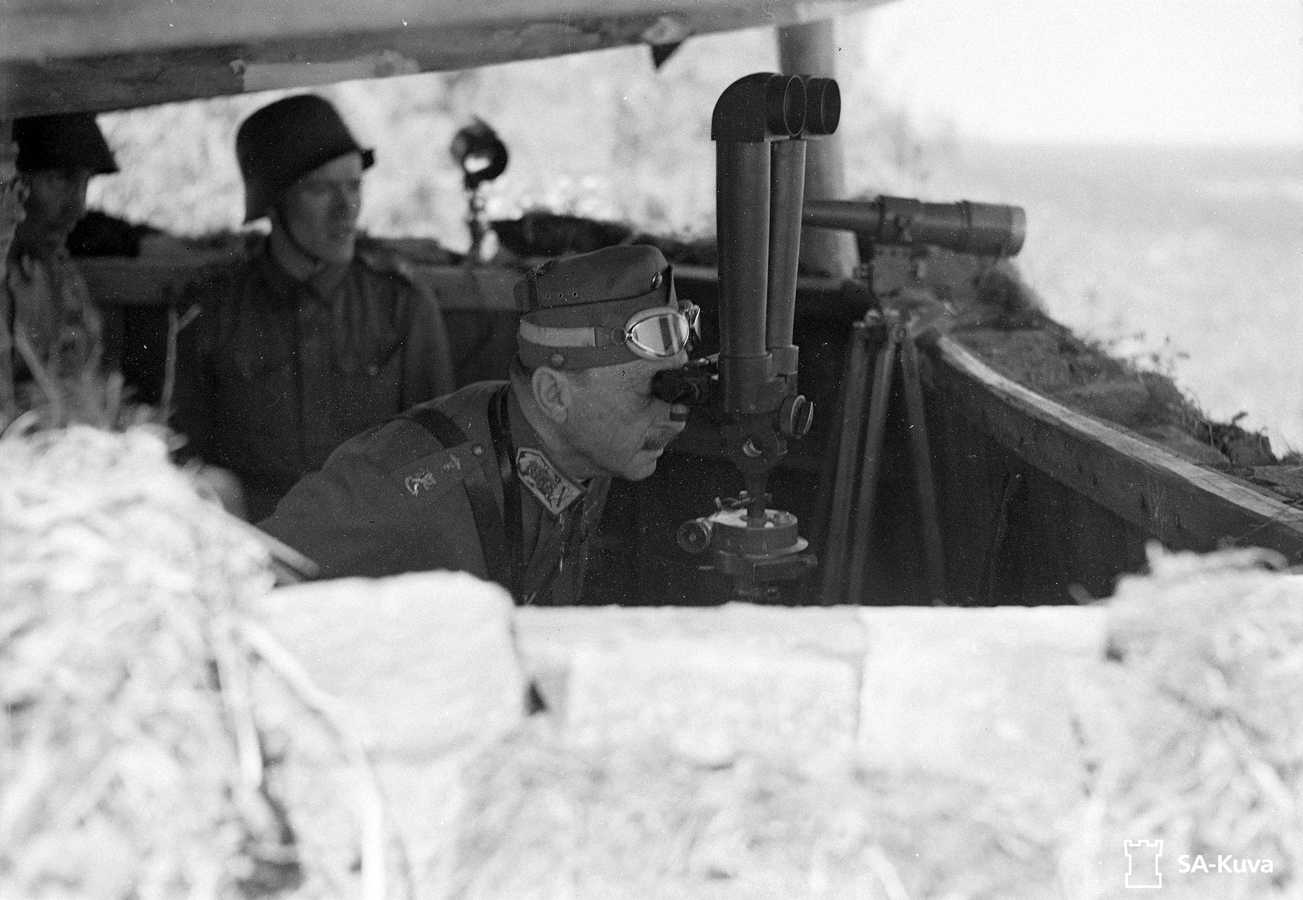 12 июня 1943 года. Позиции финской береговой артиллерии в Рыбреке