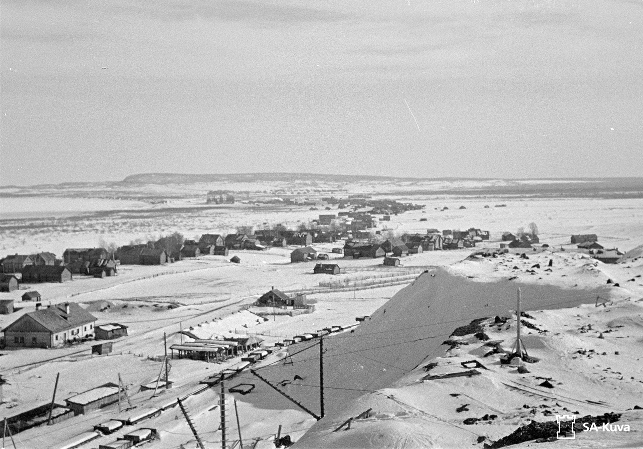 9. huhtikuuta 1942. Suomalaisen rannikkotykistön asemat Ruoppaojalla