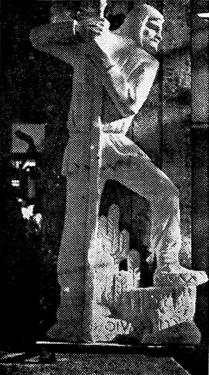 1938. Ruskealan taistelun muistomerkin korkokuva
