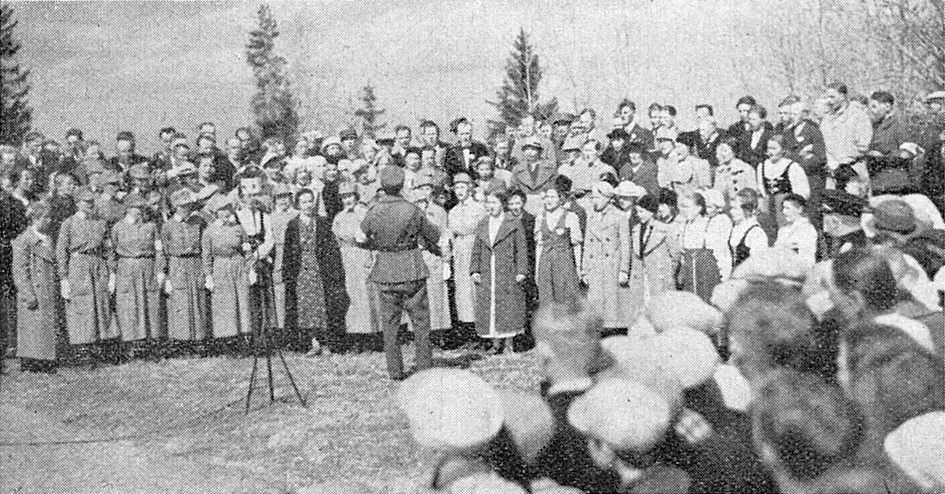 May 18, 1939. Opening of the memorial to the Battle of Ruskeala in 1789