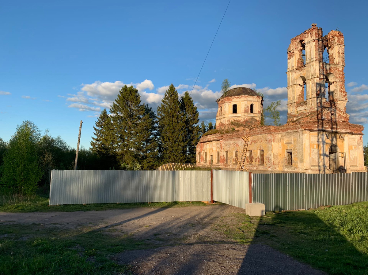 May 30, 2020. Tulema. Ruins of the orthodox church