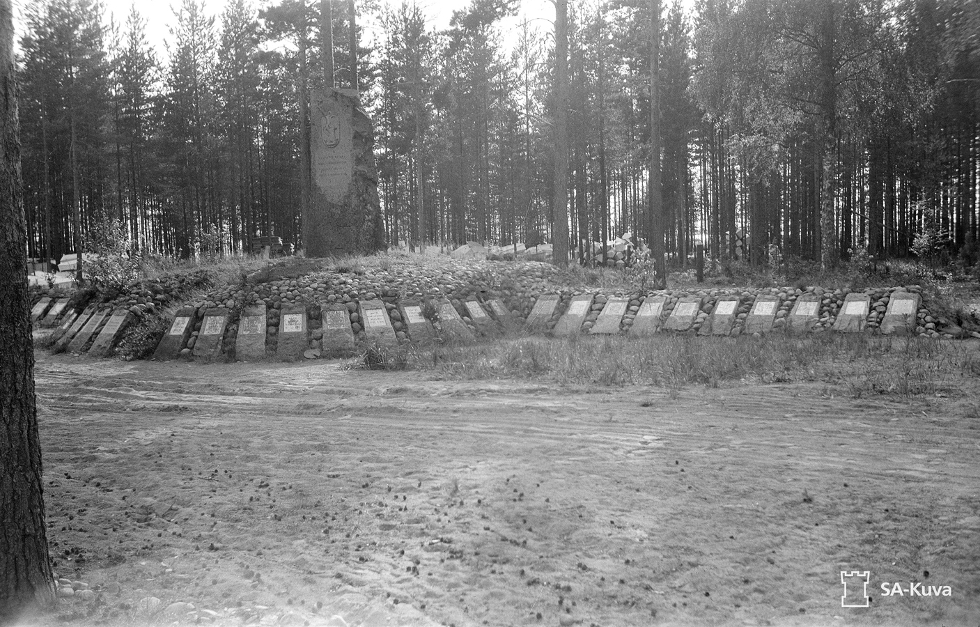 August 17, 1941. Tulema. Monument to the Fallen in Olonets expedition