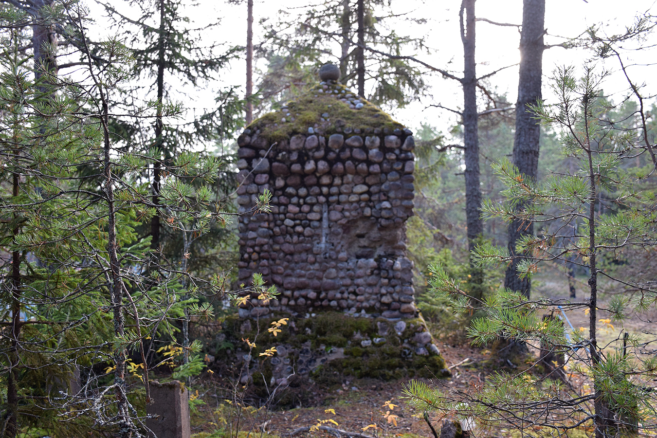 October 26, 2019. Tulema. Monument to the heroes of 1918 on the mass grave in the Orthodox cemetery