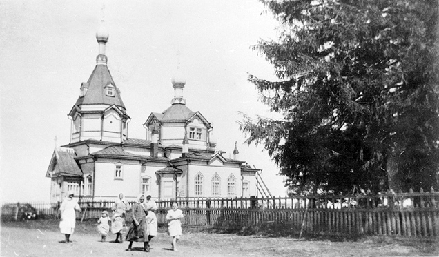 1930's. Orusjärvi. The orthodox church