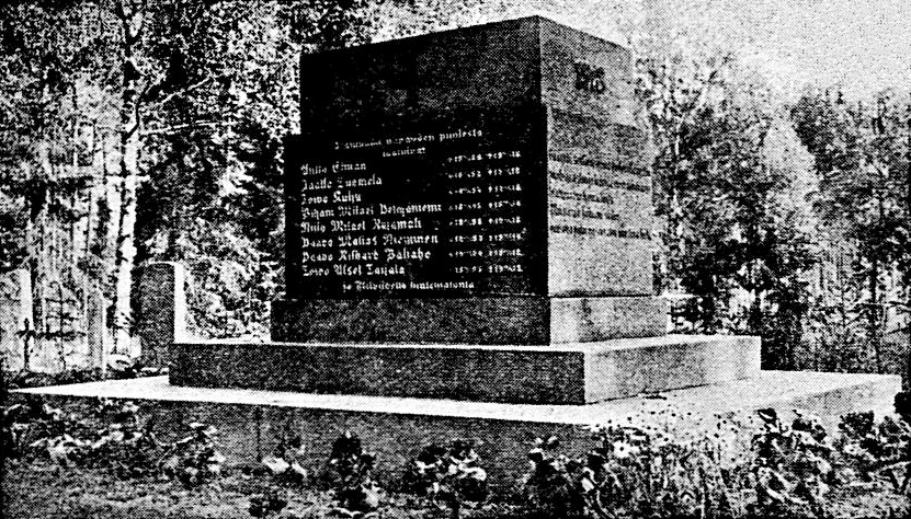 1920-luvun. Vapaussodan sankarien muistomerkki