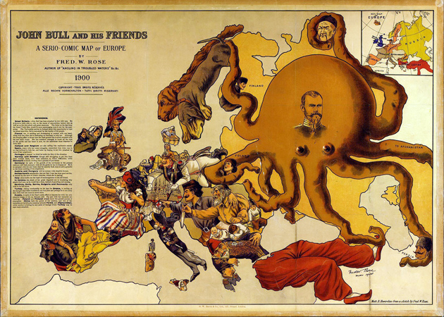March 1900. A serio-comic map of Europe
