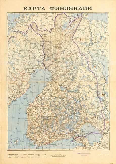 1939. Карта Финляндской Демократической Республики