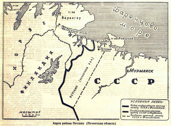 1944. Map for armistice agreement