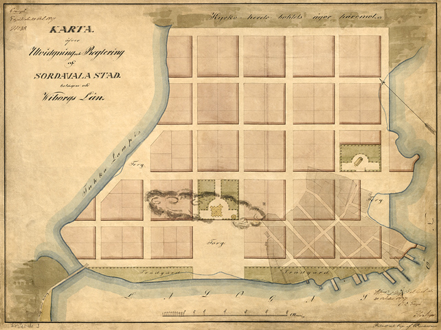 Sortavala. The Map, 1837