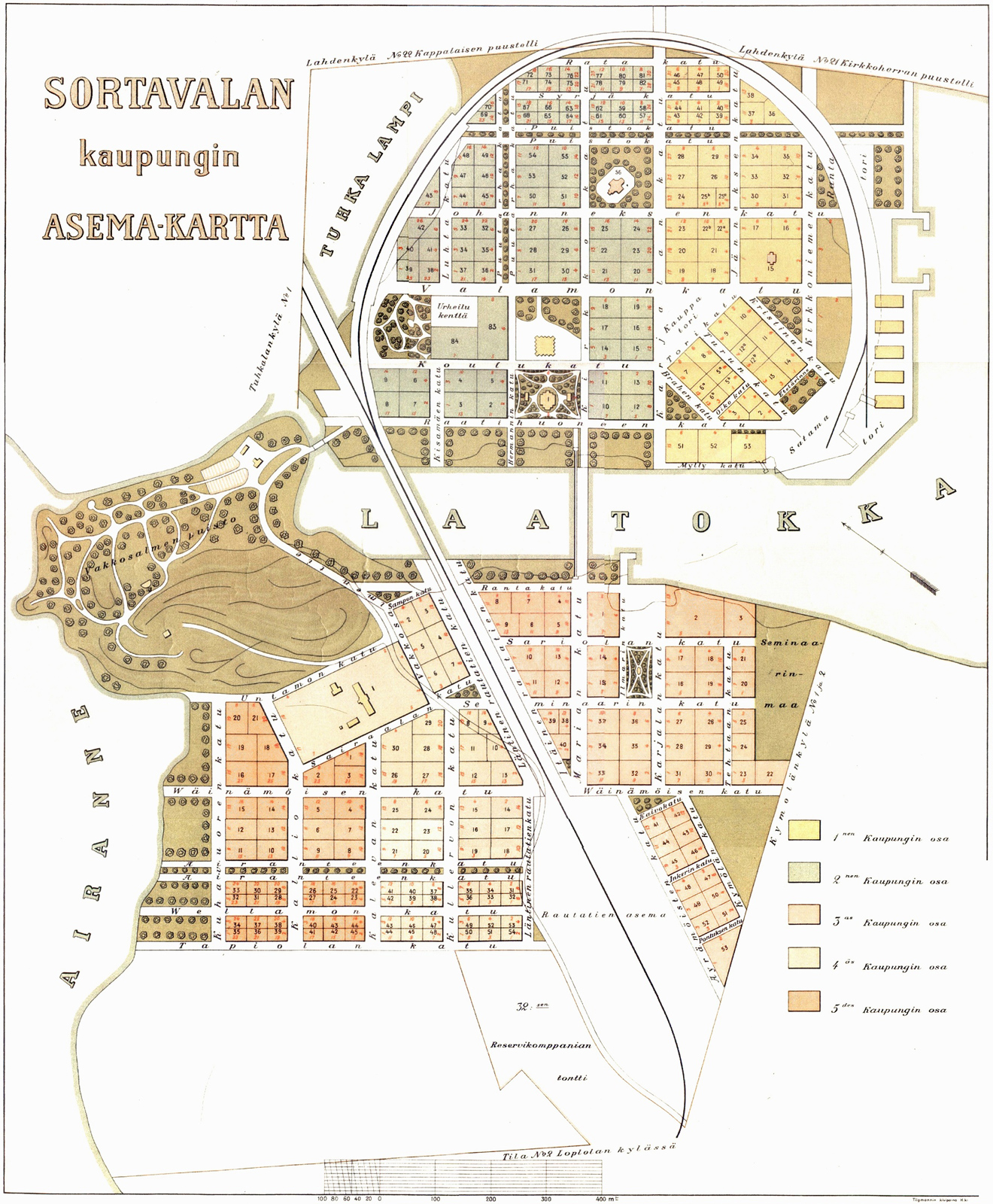 1920. Sortavala. Map, 1920