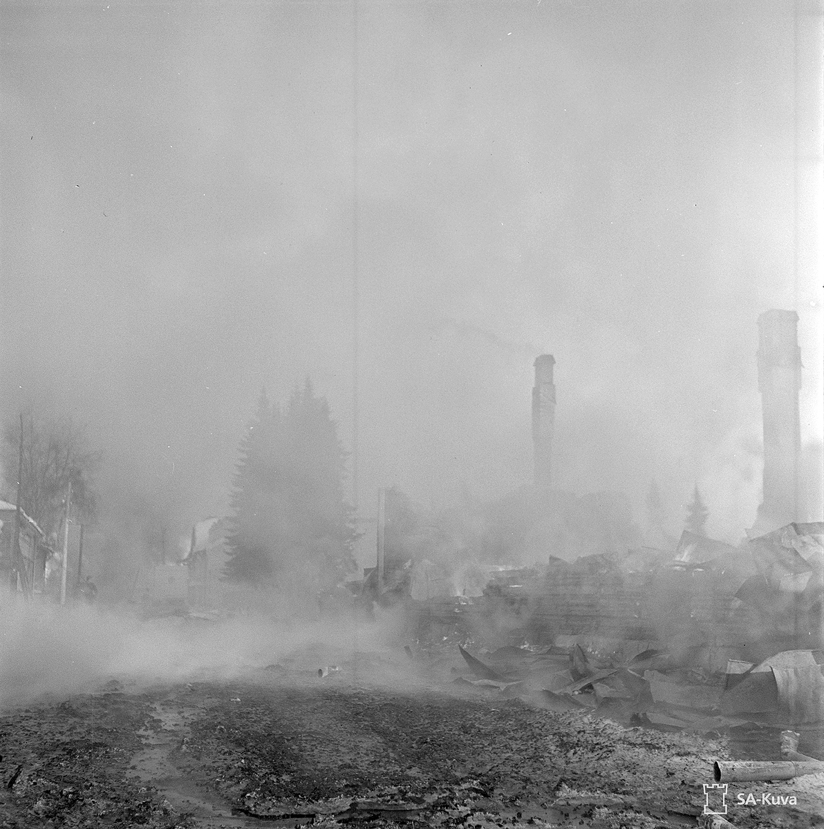 February 3, 1940. Sortavala after the bombing