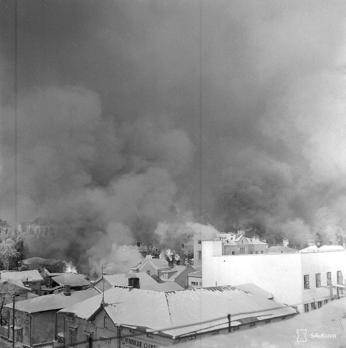 3. helmikuuta 1940. Sortavala pommituksen jälkeen