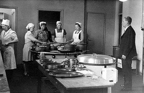 1943. Sortavala. Kitchen of restaurant Seurahuone