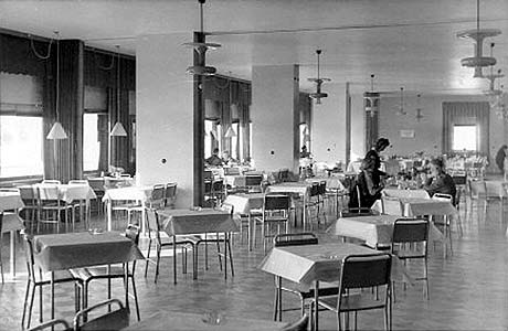 1943. Sortavala. Hall of restaurant Seurahuone