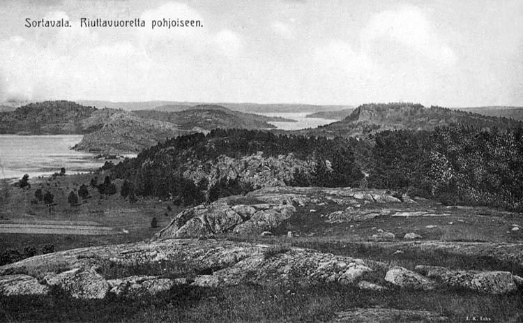 1895. Riekkalansaari. A view from Riutanvuori to north