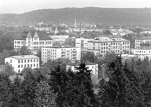 1990. Sortavala. Kaupungin keskus