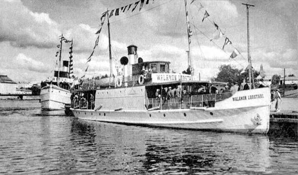 1930-е годы. Туристическое судно отправляется на Валаам