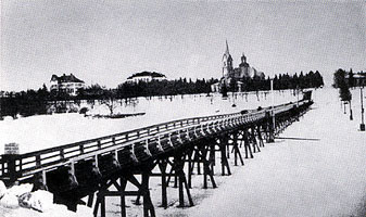 1920-е годы. Сортавала. Старый мост через пролив