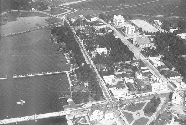1930's. Sortavala. Aerial photography