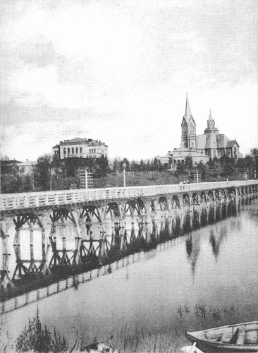 1920-е годы. Сортавала. Старый мост через пролив