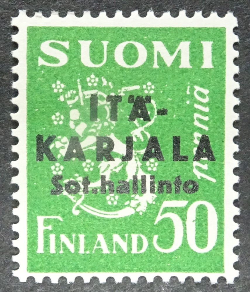 1. lokakuuta 1941. Itä-Karjalan sotilashallinnon postimerkki