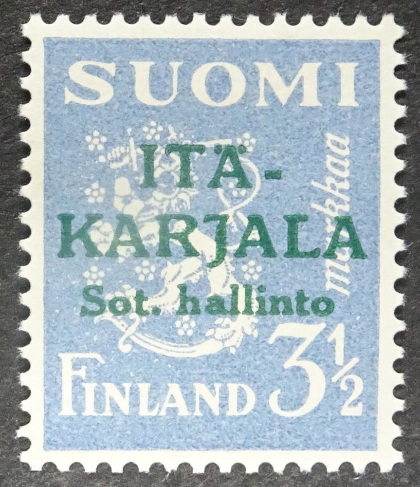 November 1, 1941. Post stamp of the military administration of Eastern Karelia