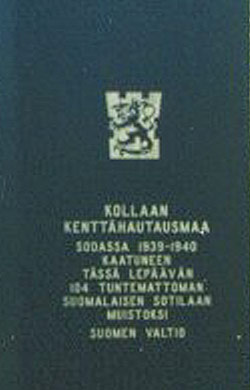 1990's. Kollaa. The memorial to Finnish warriors of 1939-1940