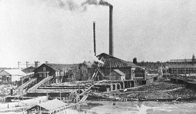 1930-е годы. Вяликюля. Лесопильный завод фирмы Wiborg Wood Oy