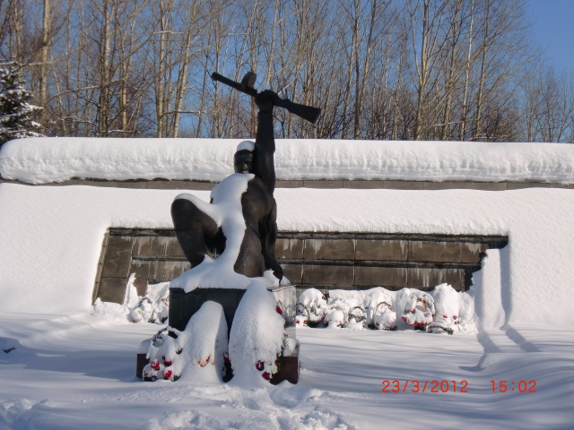 23 марта 2012 года. Памятник советским воинам