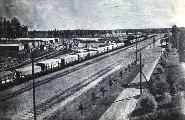 1930-luvun. Suojärvi. Rautatieasema