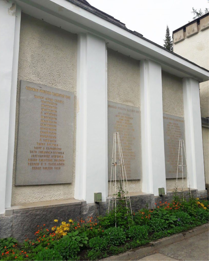 2019. Memorial plaques on the wall of Chapel