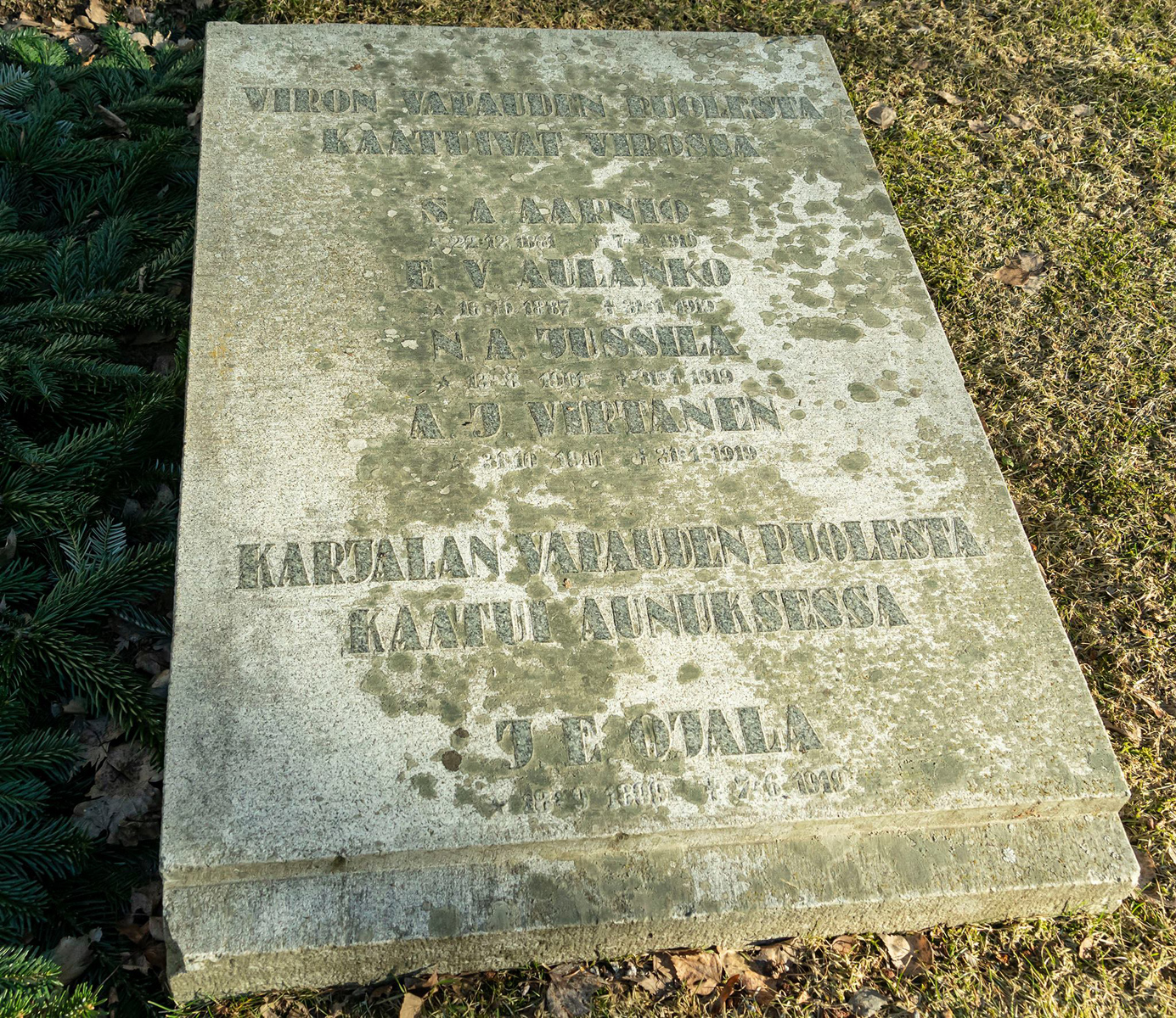 February 24, 2020. Memorial stone to the Kinship Warriors