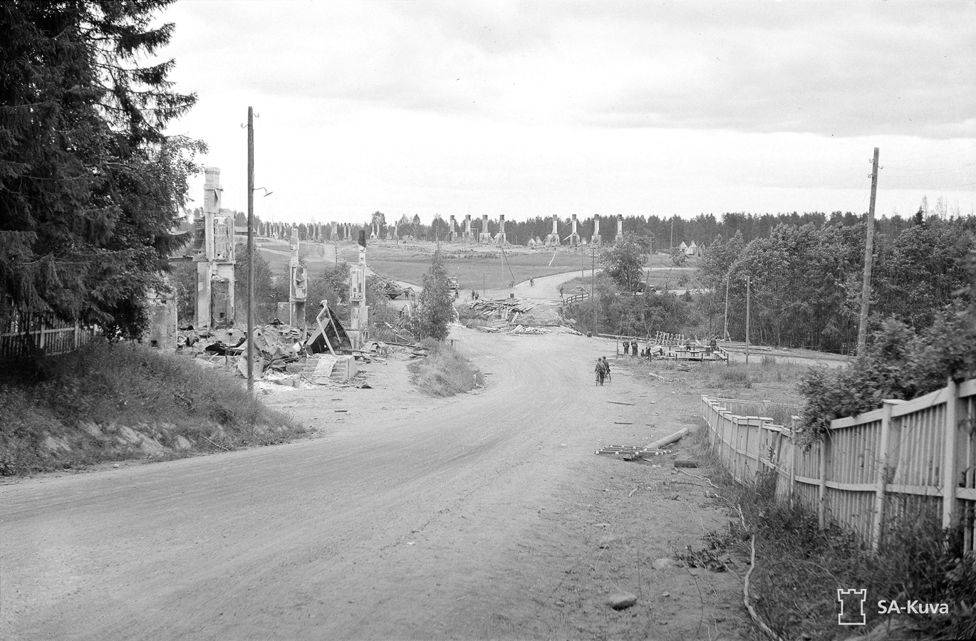 17. heinäkuuta 1941. Poltettuja taloja