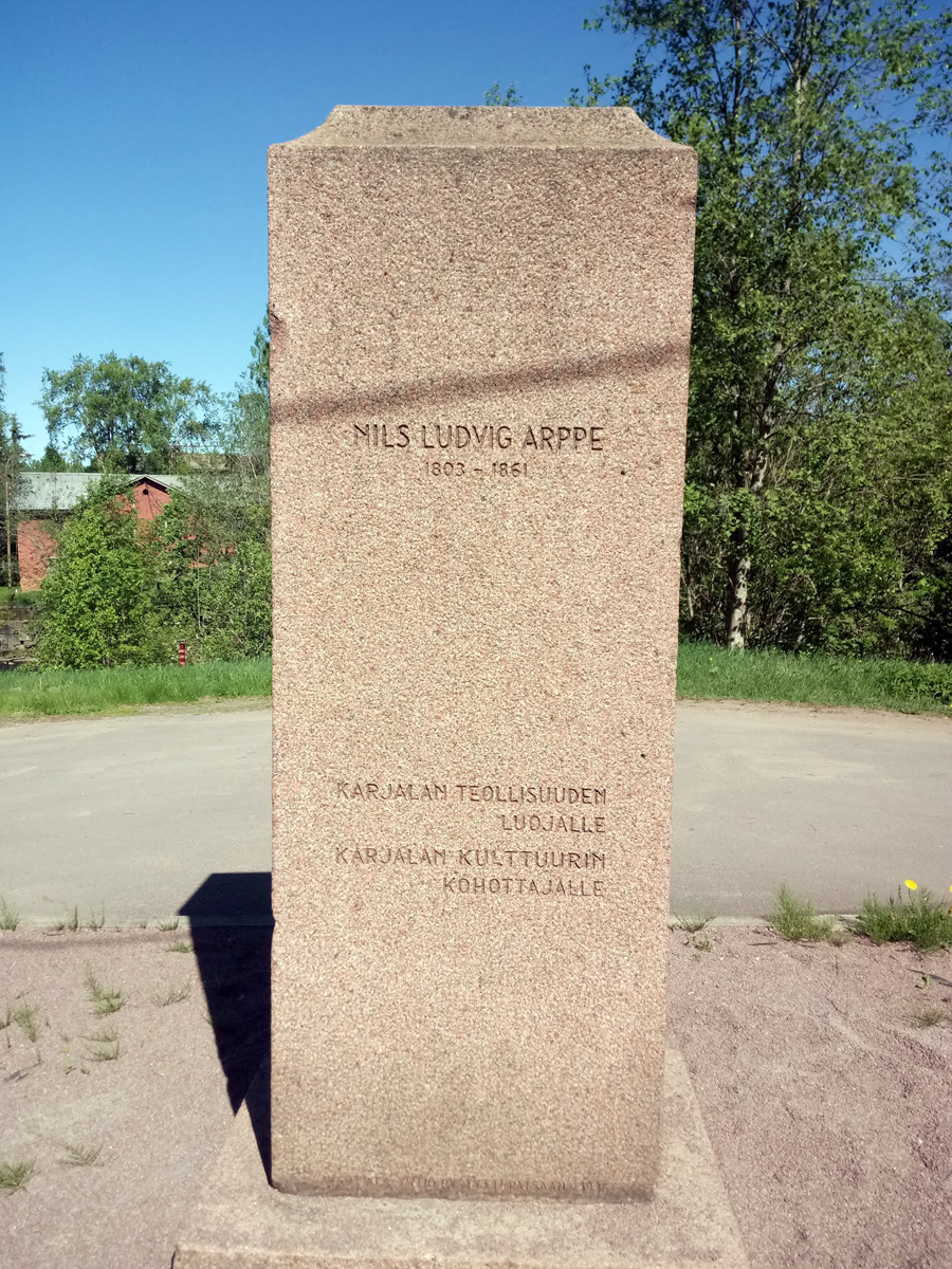 28. toukokuuta 2018. Nils Ludvig Arppen muistomerkki