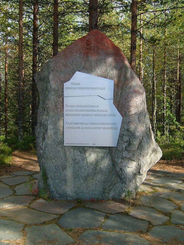 Late 2000's. Monument to the warrior-liberators and the refugees from the White Sea Karelia