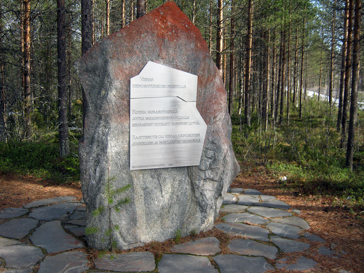 April 23, 2011. Monument to the warrior-liberators and the refugees from the White Sea Karelia