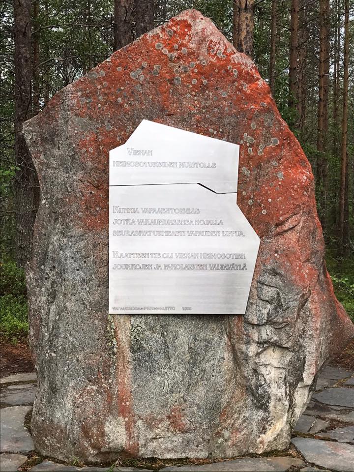 July 10, 2020. Monument to the warrior-liberators and the refugees from the White Sea Karelia