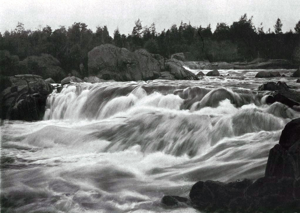1908 год. Подужемский порог на реке Кемь